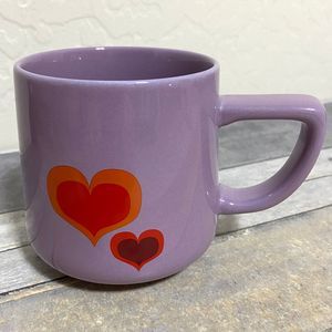 Starbucks Purple with Red Hearts 12oz Mug